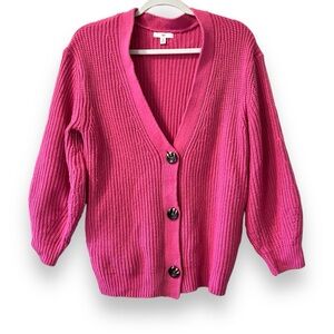 BP Barbie Fuschia Pink Chunky Cardigan Sweater